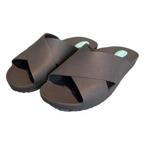 Women's Brown Slide Sandals